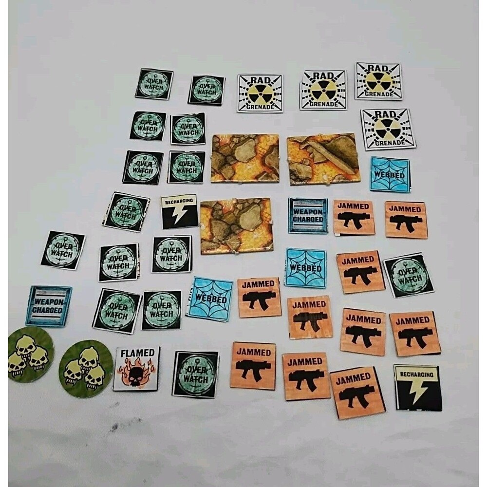 Lot Of (41) Vintage Custom Warhammer 40k Paper Tokens